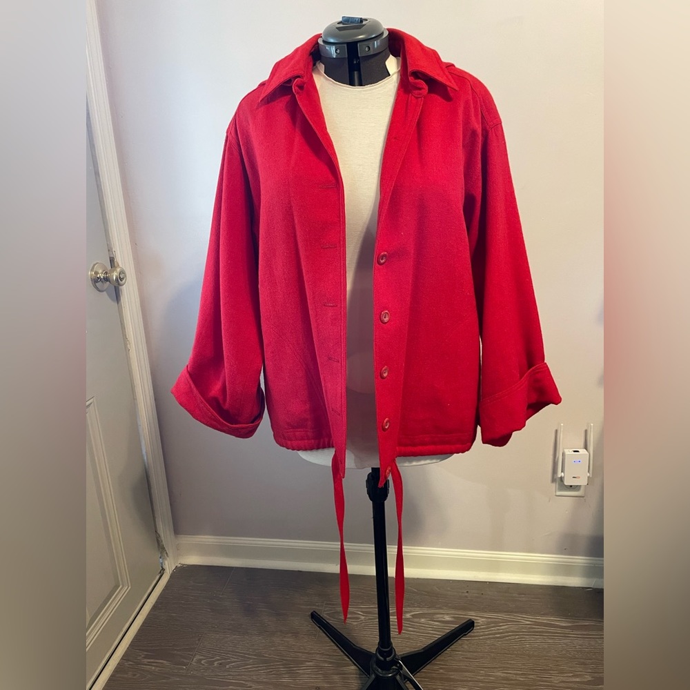 Vintage Red Wool Coat